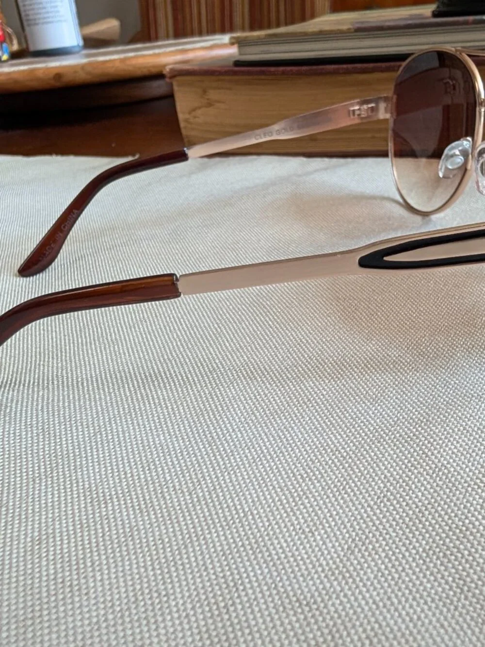 Rachel Zoe RZ Cleo Gold Frame Aviator Sunglasses